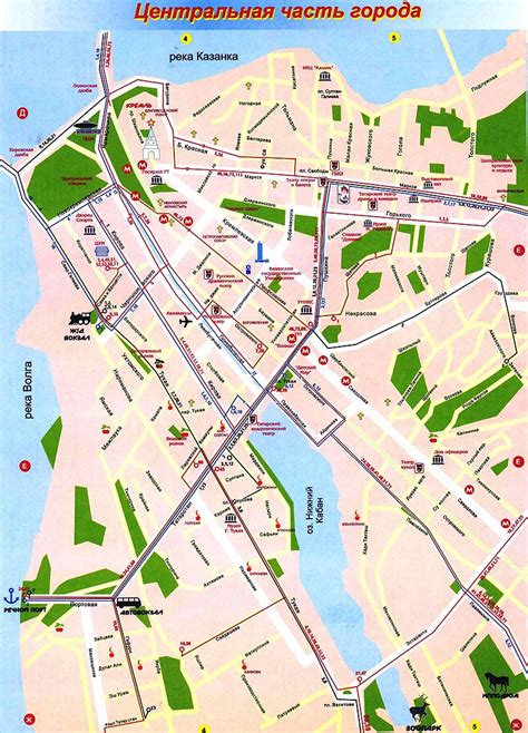Казань карта города с улицами и домами