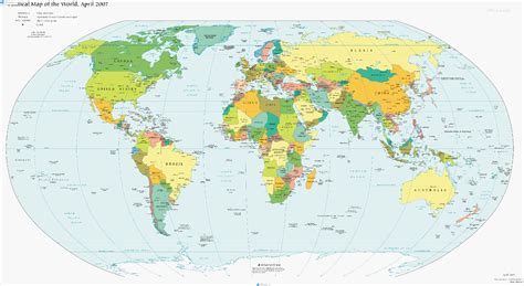 Карта мира без названий стран
