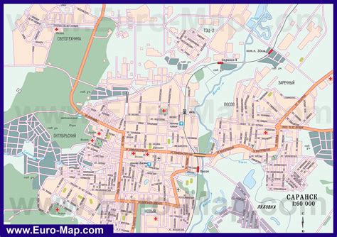 Карта саранска с улицами и домами подробно