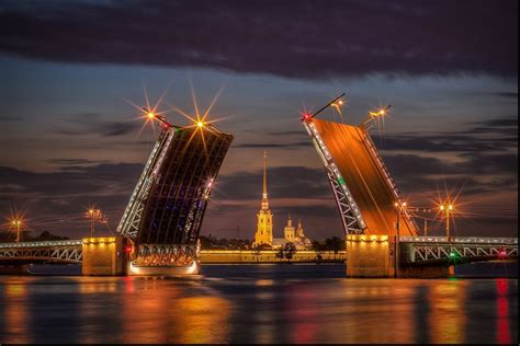 Развод троицкого моста в санкт петербурге